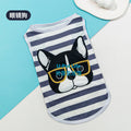 Stylish Striped Sleeveless Dog Shirt – Lightweight Summer Pet Vest for Small Dogs