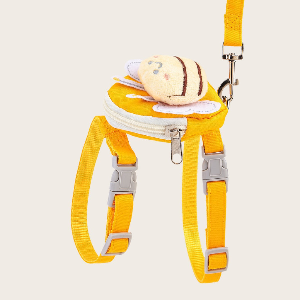 Cute Bee Cat Harness & Leash Set – Adjustable Soft Vest for Small Pets (S/M/L)