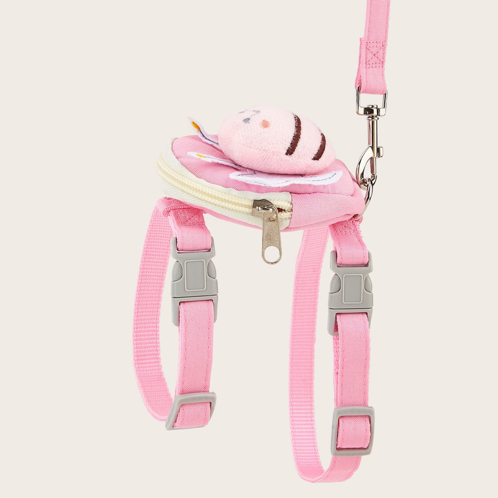 Cute Bee Cat Harness & Leash Set – Adjustable Soft Vest for Small Pets (S/M/L)