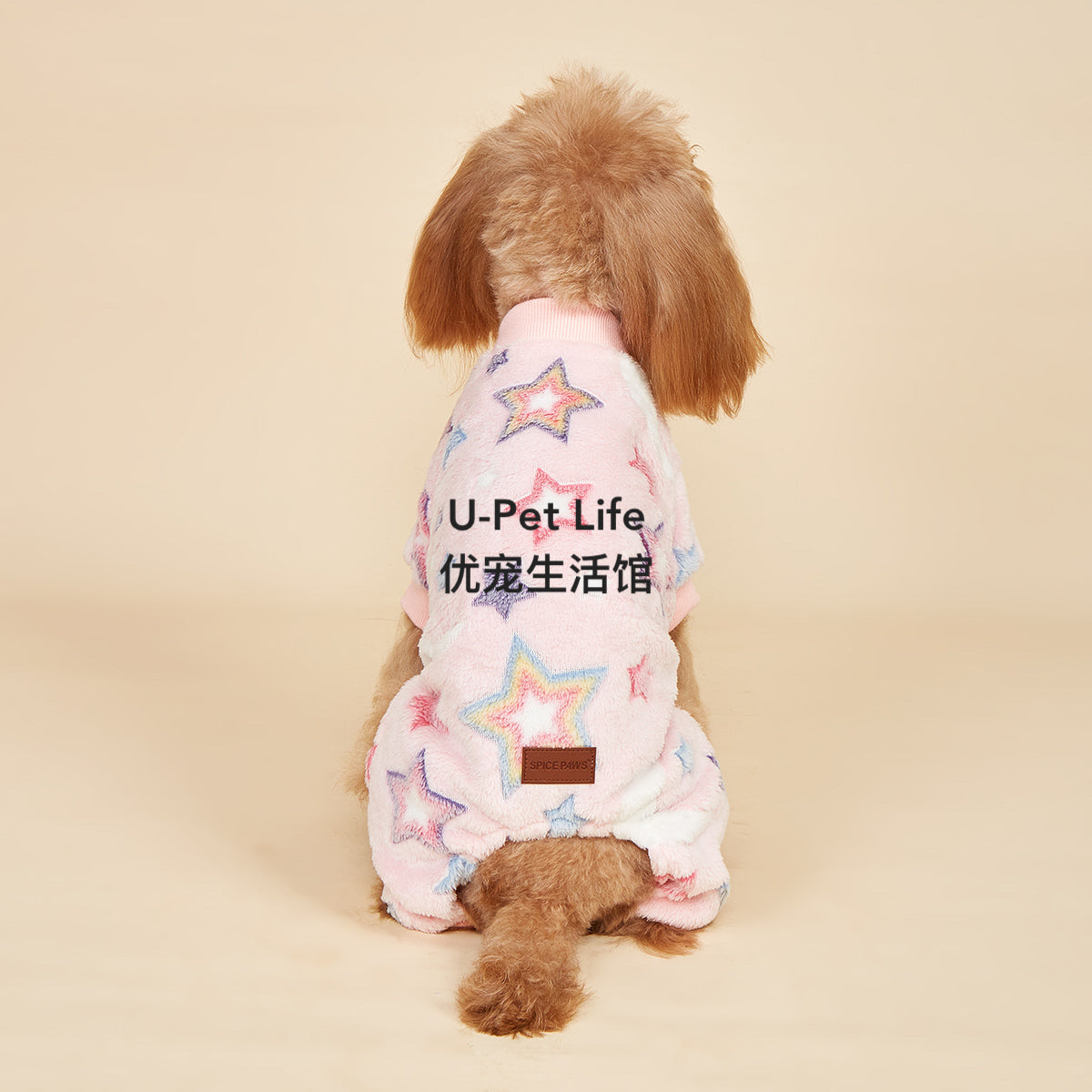 彩虹厚小狗衣服